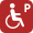 イラスト：車椅子マーク駐車場