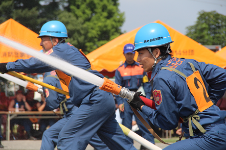 写真：操法訓練