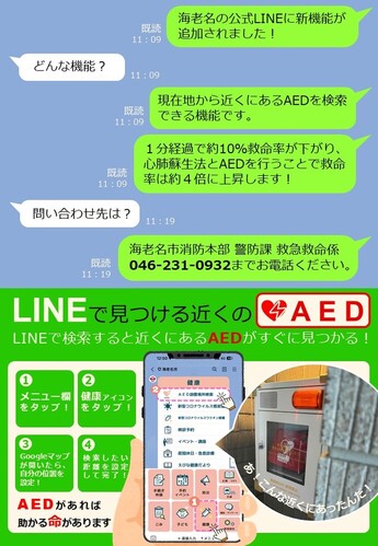 AED検索機能周知ポスター