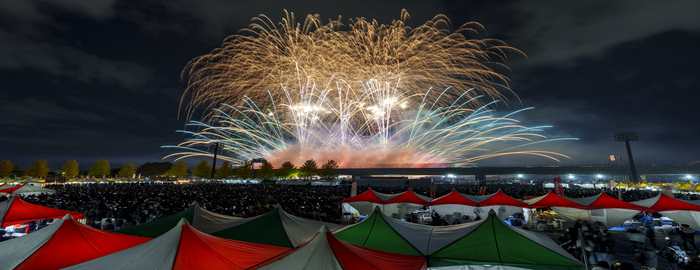 えびな市民まつり花火の様子