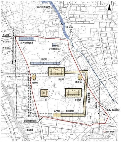 相模国分寺第12次調査　調査地点（全体図）