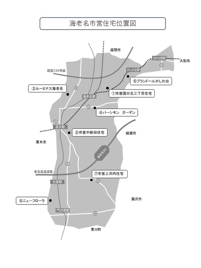 市営住宅位置図