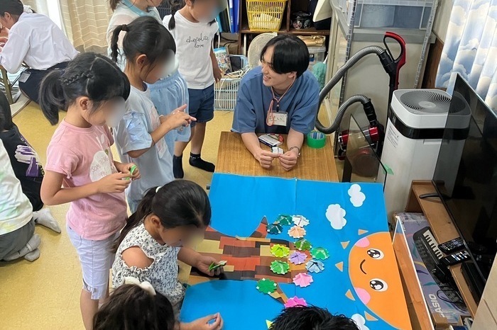 学童出張折り紙イベントの様子
